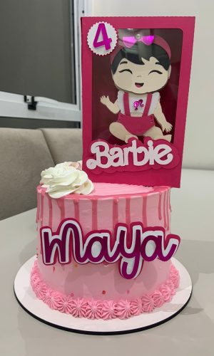 Topo de Bolo Caixa de Boneca Barbie