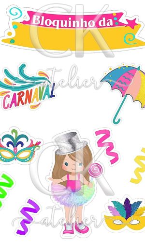 Topo de Bolo Carnaval