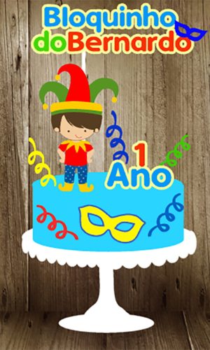 Topo de Bolo Carnaval
