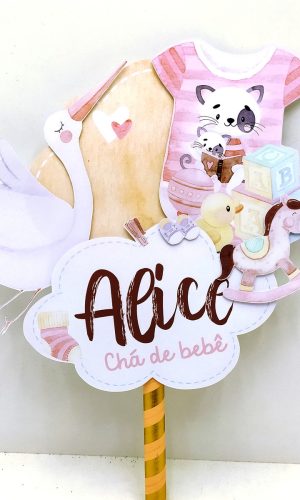 Topo de Bolo Chá de Bebe