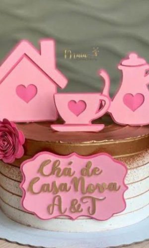 Topo de Bolo Chá de Casa Nova