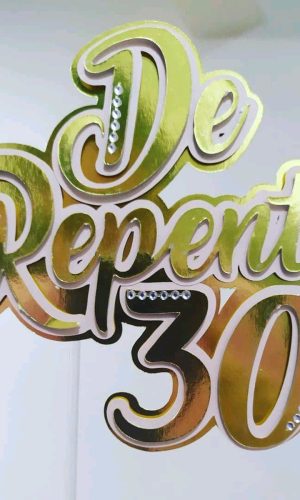 Topo de Bolo De repente 30