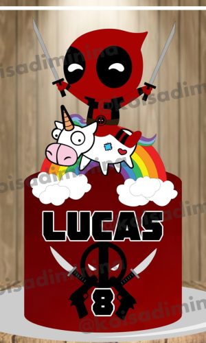 Topo De Bolo Deadpool