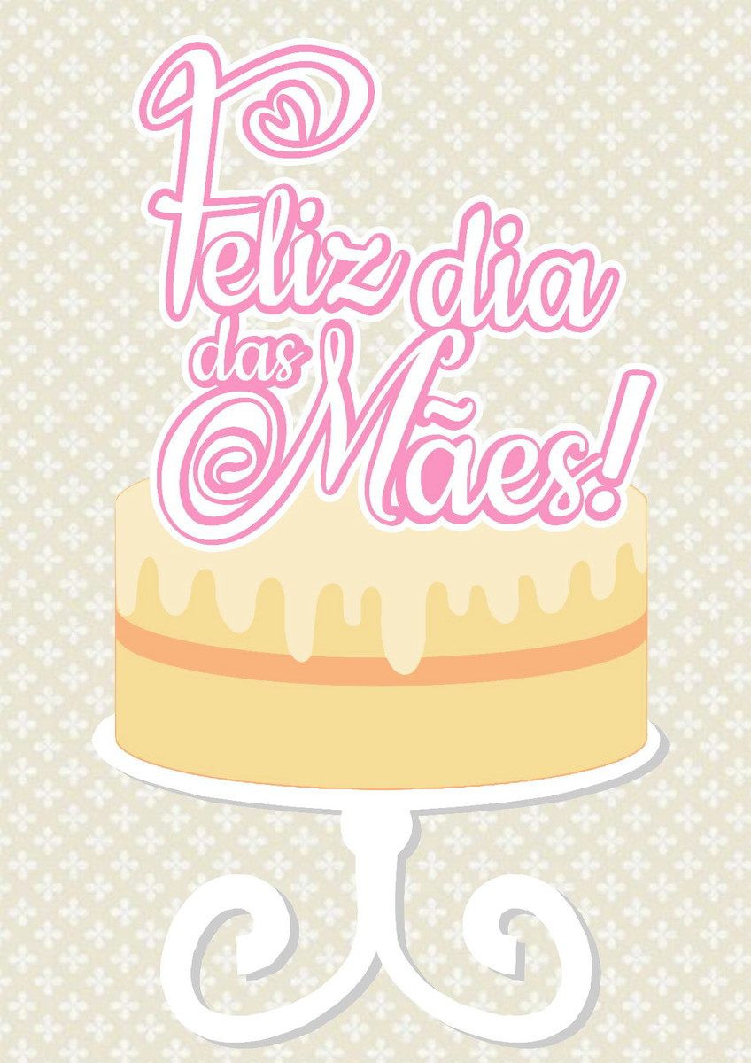 Topo de Bolo dia das mães