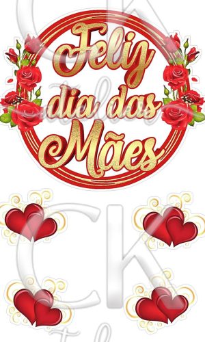 Topo de Bolo Dia das Mães