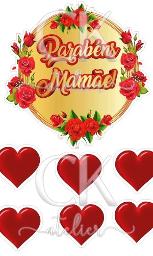 Topo de Bolo Dia das Mães