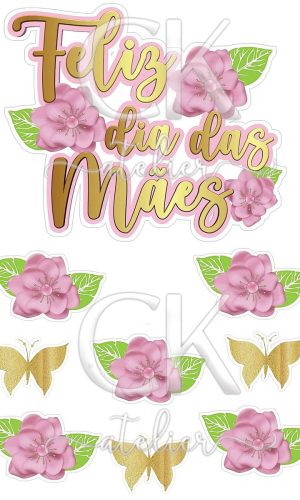 Topo de Bolo Dia das mães