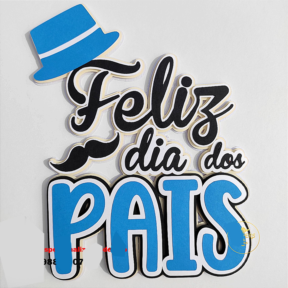 Topo de Bolo Dia dos Pais 2023