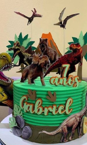 Topo de Bolo Dinossauro