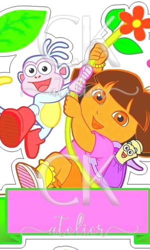 Topo de Bolo Dora Aventureira