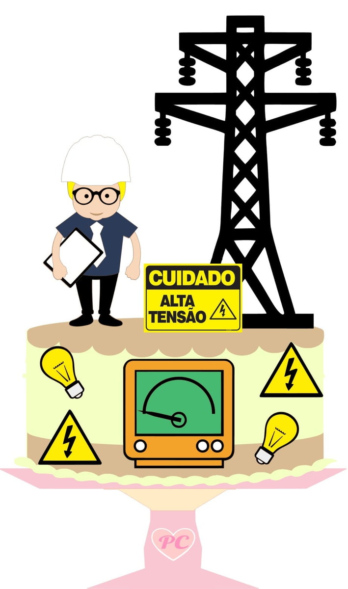 Topo de Bolo Engenheiro Elétrico