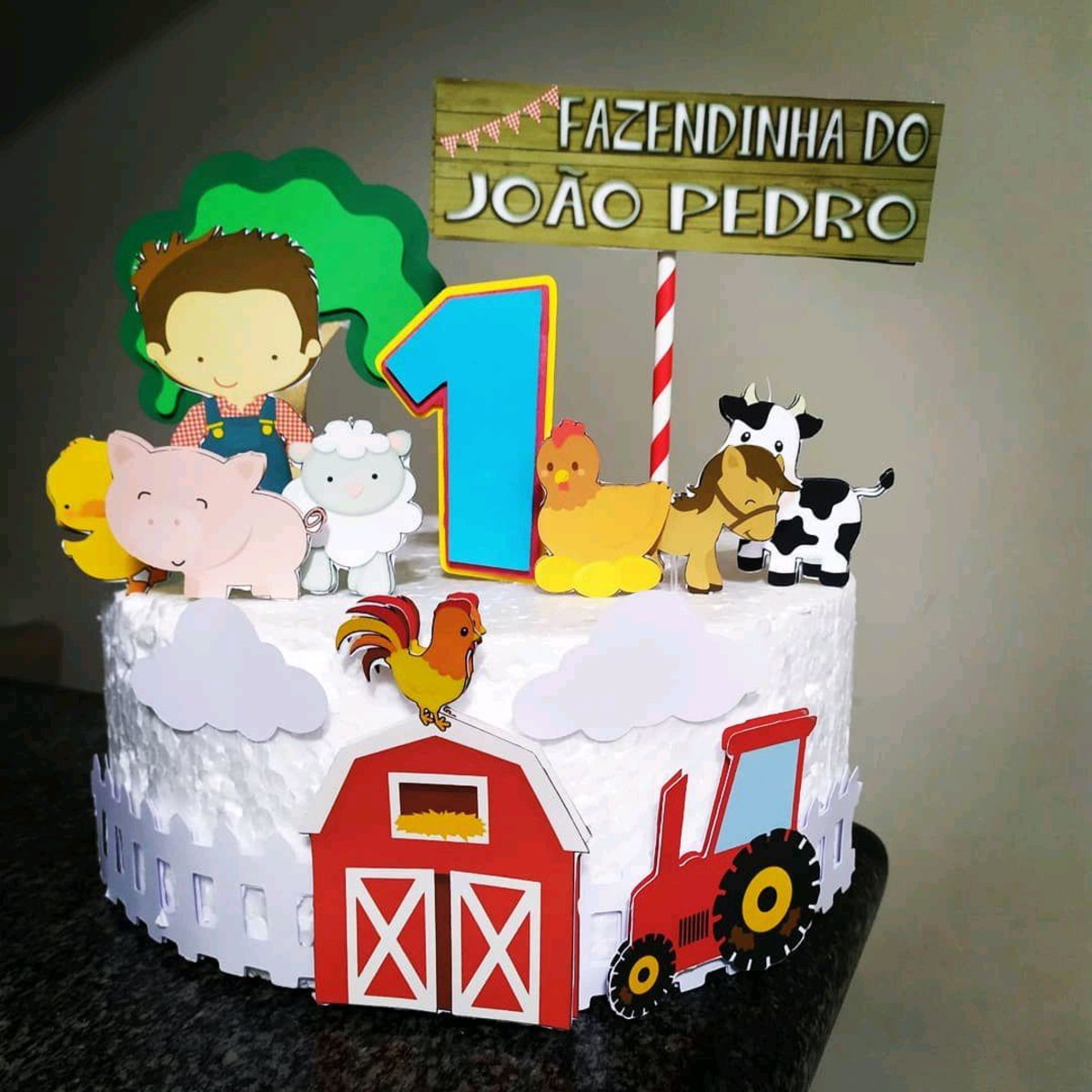 Topo de Bolo Fazendinha - Imagem 3