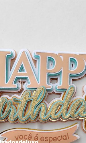 Topo De Bolo Feliz Aniversario