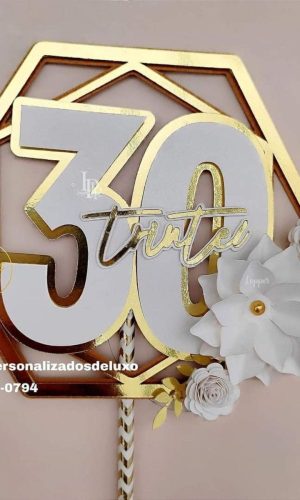 Topo De Bolo Feliz Aniversario