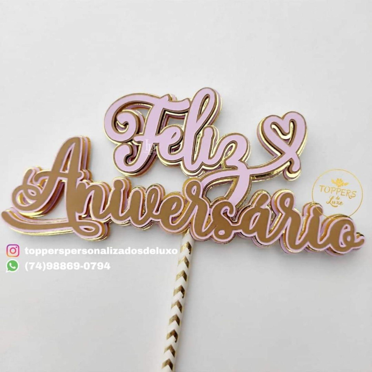 Topo De Bolo Feliz Aniversario