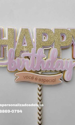 Topo De Bolo Feliz Aniversario