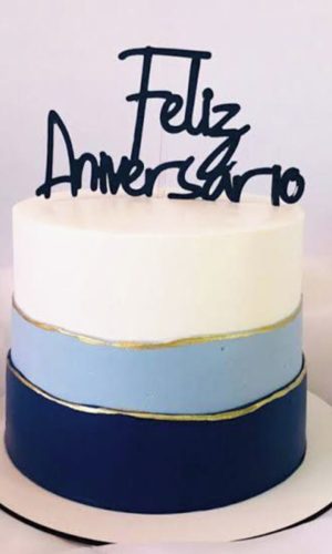 Topo de Bolo Feliz Aniversário