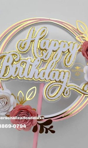 Topo De Bolo Feliz Aniversario