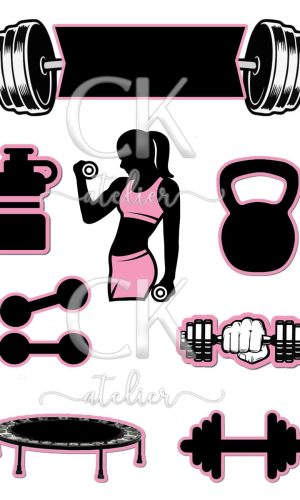 Topo de Bolo Fitness
