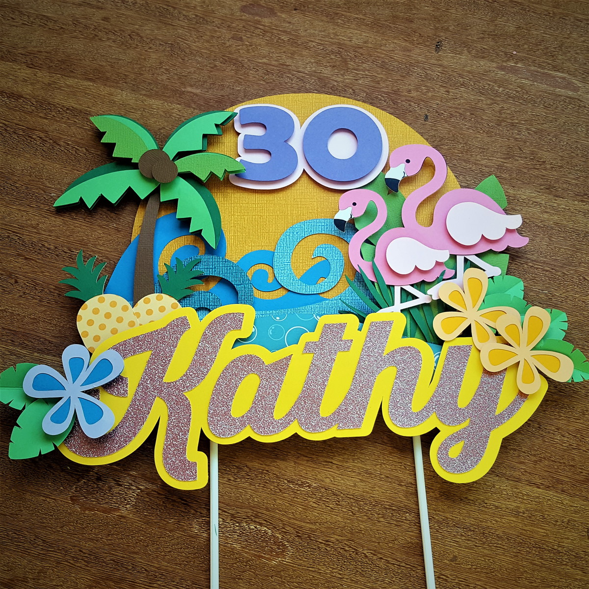 Topo De Bolo Flamingo