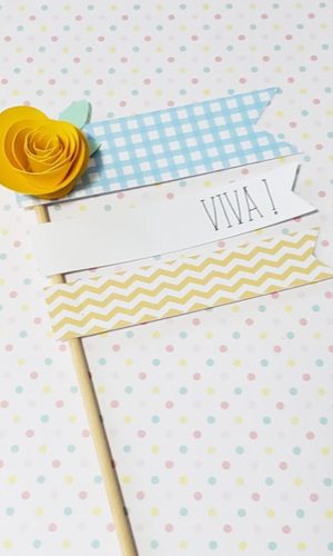 Topo De Bolo Flor