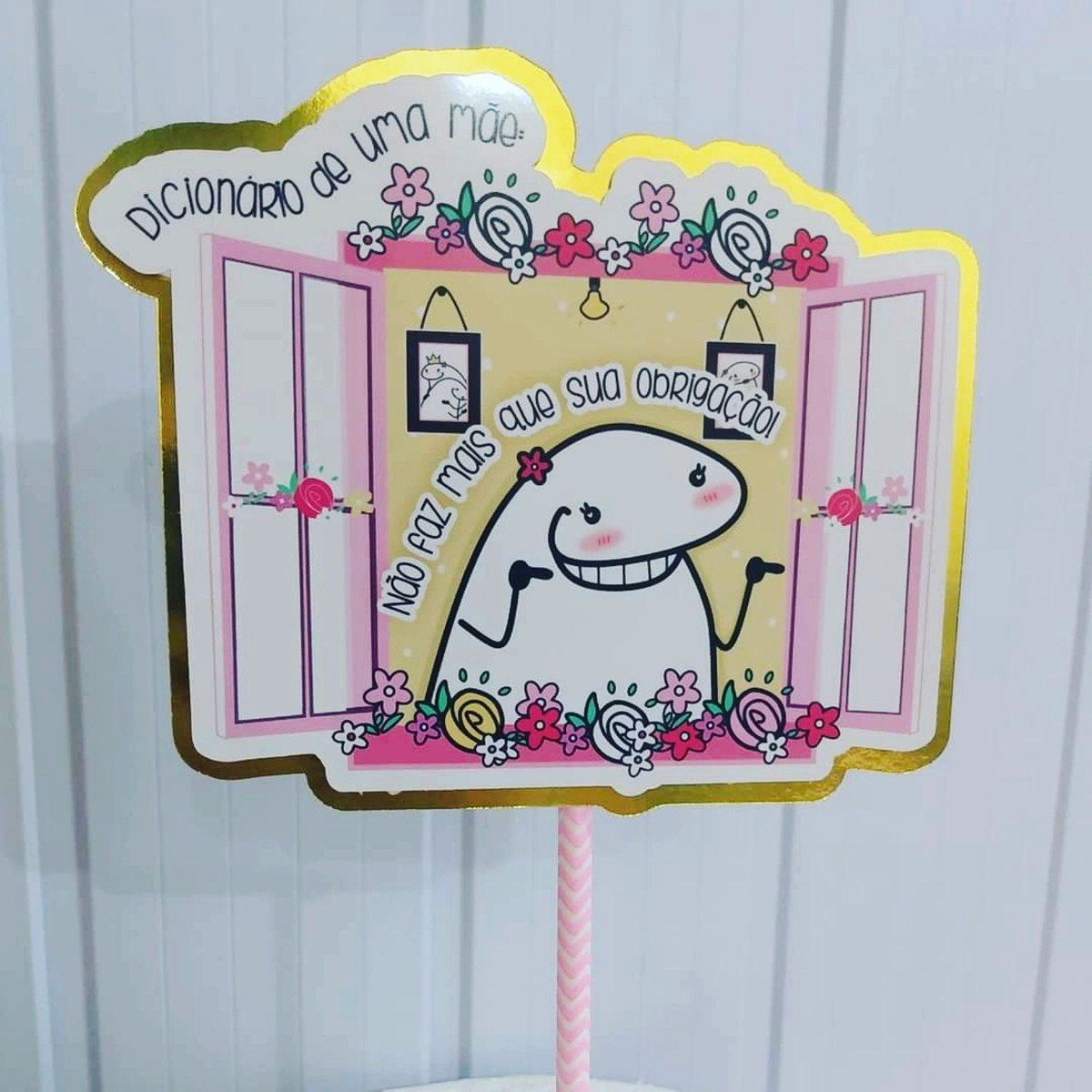 Topo de Bolo Flork mães