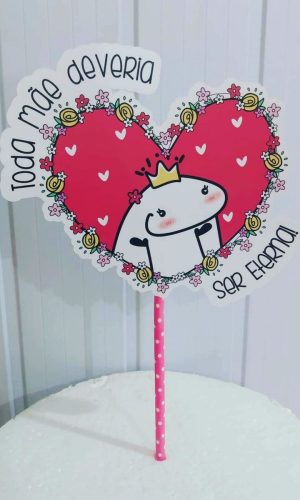 Topo de Bolo Flork mães