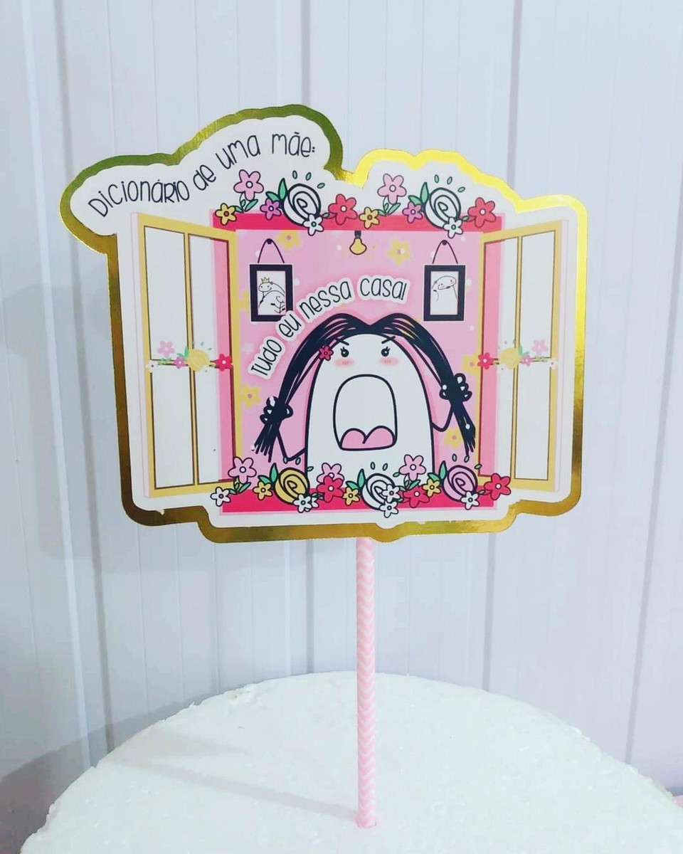 Topo de Bolo Flork mães