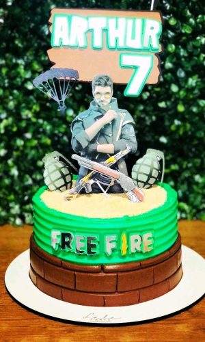 Topo de Bolo Free fire