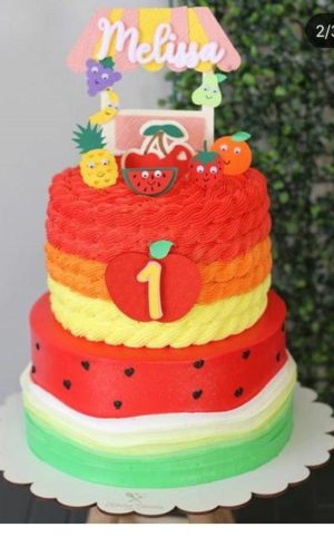 Arquivo de corte Topo de bolo - Frutas