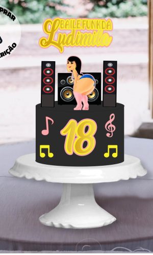 Topo de Bolo Funk - Arquivo Digital e de Corte