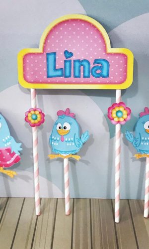Topo de Bolo Galinha Pintadinha