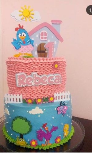 Arquivo de corte topo de bolo - Galinha Pintadinha
