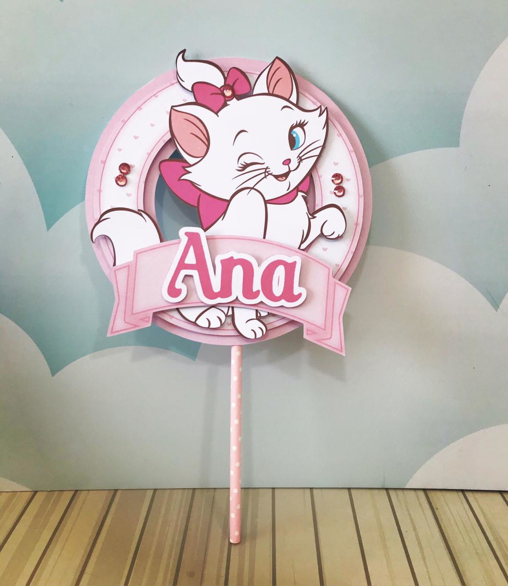 Topo de Bolo Gatinha Marrie