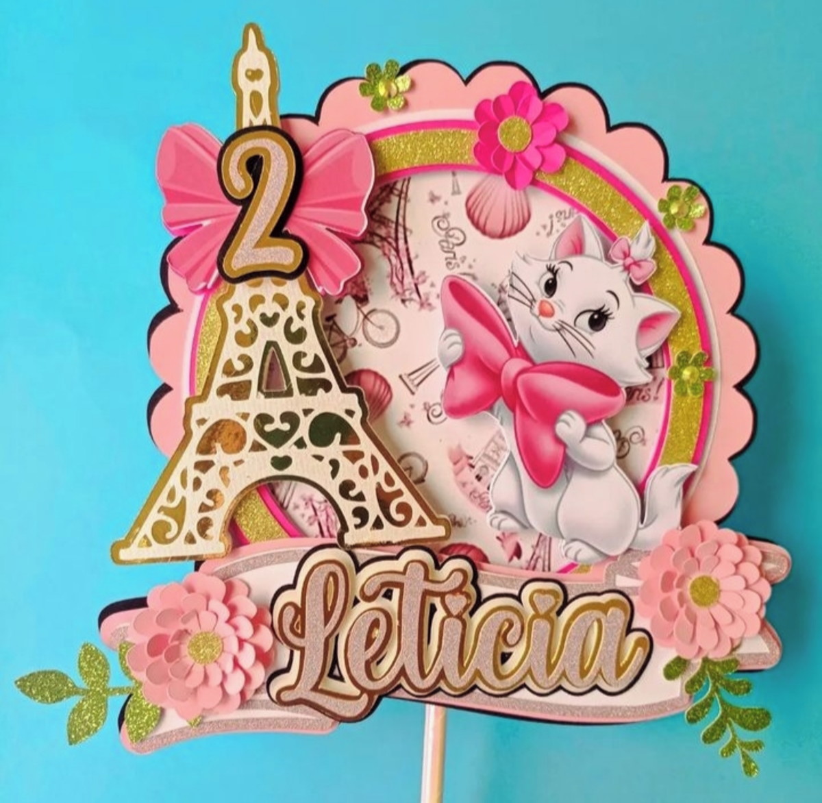 Topo de Bolo Gatinha Marrie