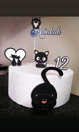 Topo de Bolo gatinho Cute