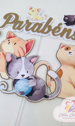 Topo de Bolo Gatinho