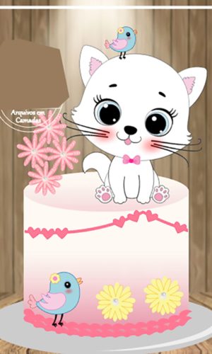 Topo de Bolo Gatinho