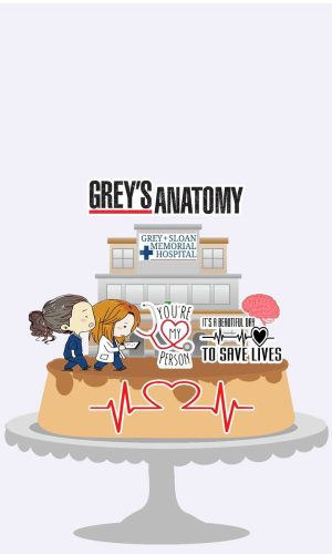 Topo de Bolo Greys Anatomy