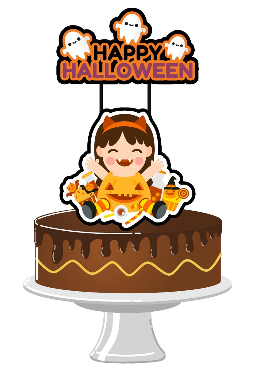 Topo de Bolo Halloween