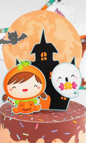 Topo de Bolo Halloween