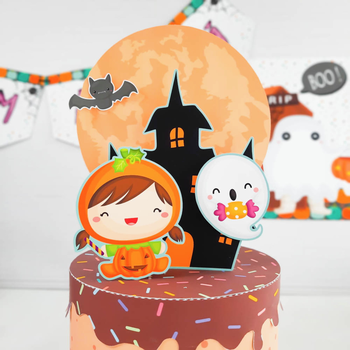 Topo de Bolo Halloween