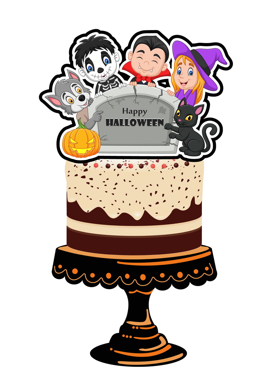 Topo de Bolo Halloween