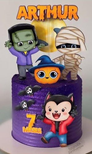 Topo de Bolo Halloween