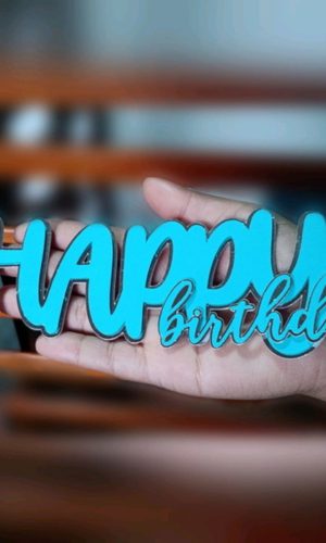 Topo de Bolo Happy birthday