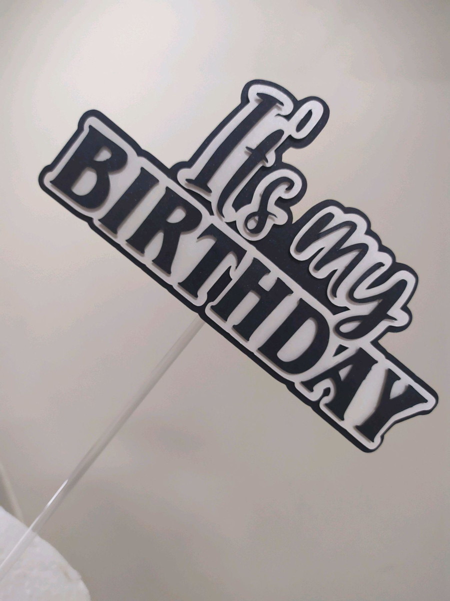Topo de Bolo happy birthday - Imagem 3