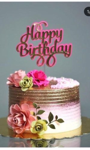 Arquivo de corte topo de bolo - Happy Birthday