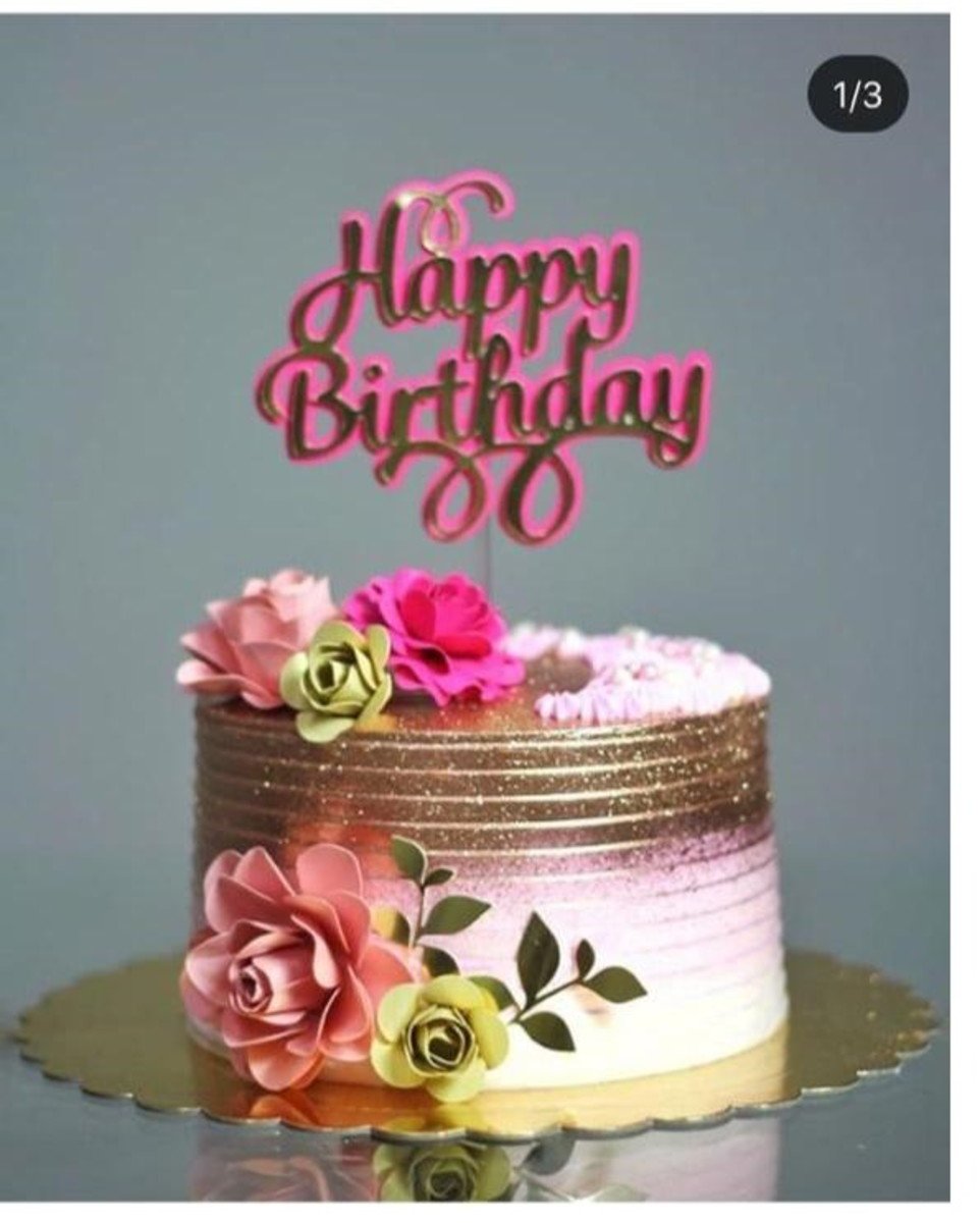 Arquivo de corte topo de bolo - Happy Birthday