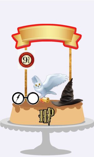 Topo De Bolo Harry Potter