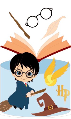 Topo de Bolo Harry Potter